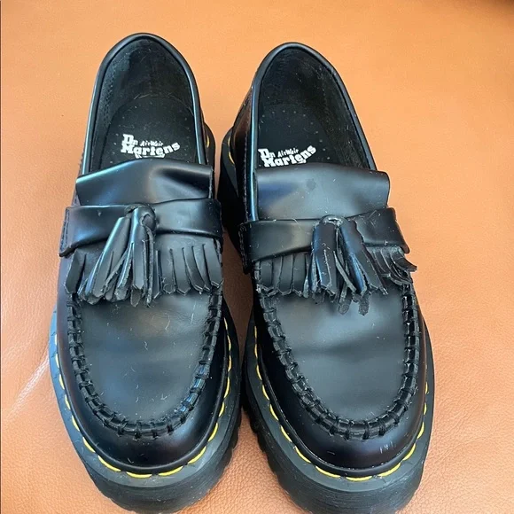 Dr. Martens Black Tassel Platform Loafers - Picture 2 of 5